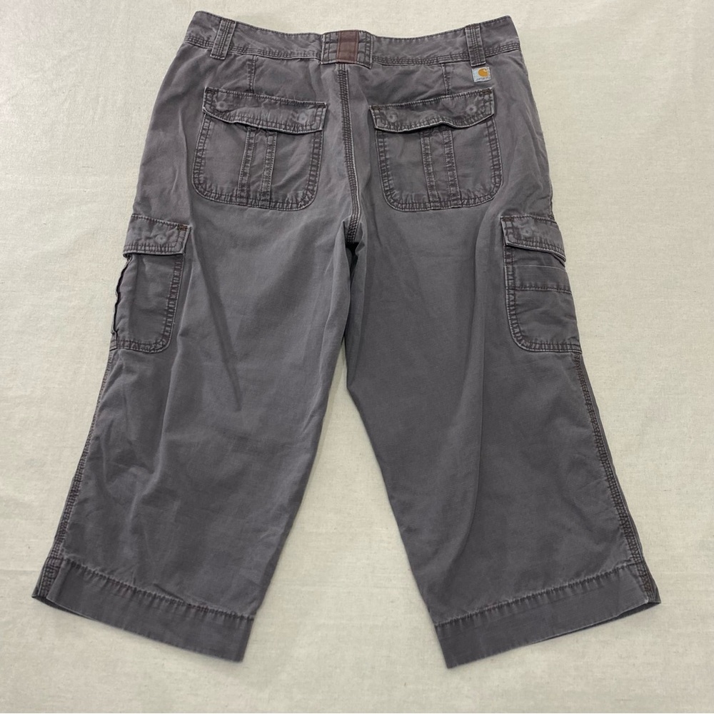 Carhartt Cargo Crop Pants Womens 10 Relaxed Fit Utility Pockets Outdoor Work - Picture 5 of 11